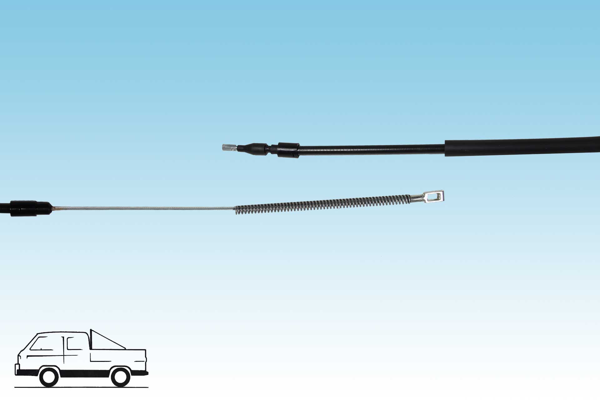 Handbremsseil links 1436mm Bus T3 Syncro 14 Zoll