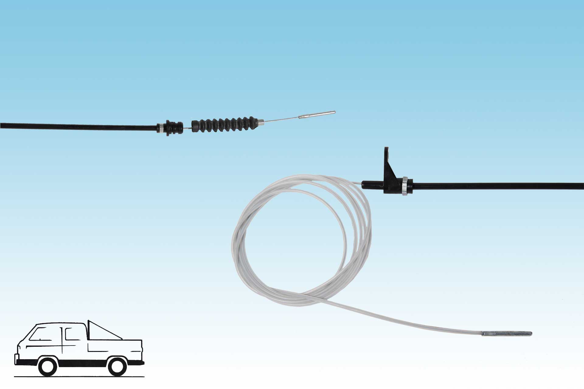 Gaszug 3610mm für Bus T3 WBX mit Einspritzanlage