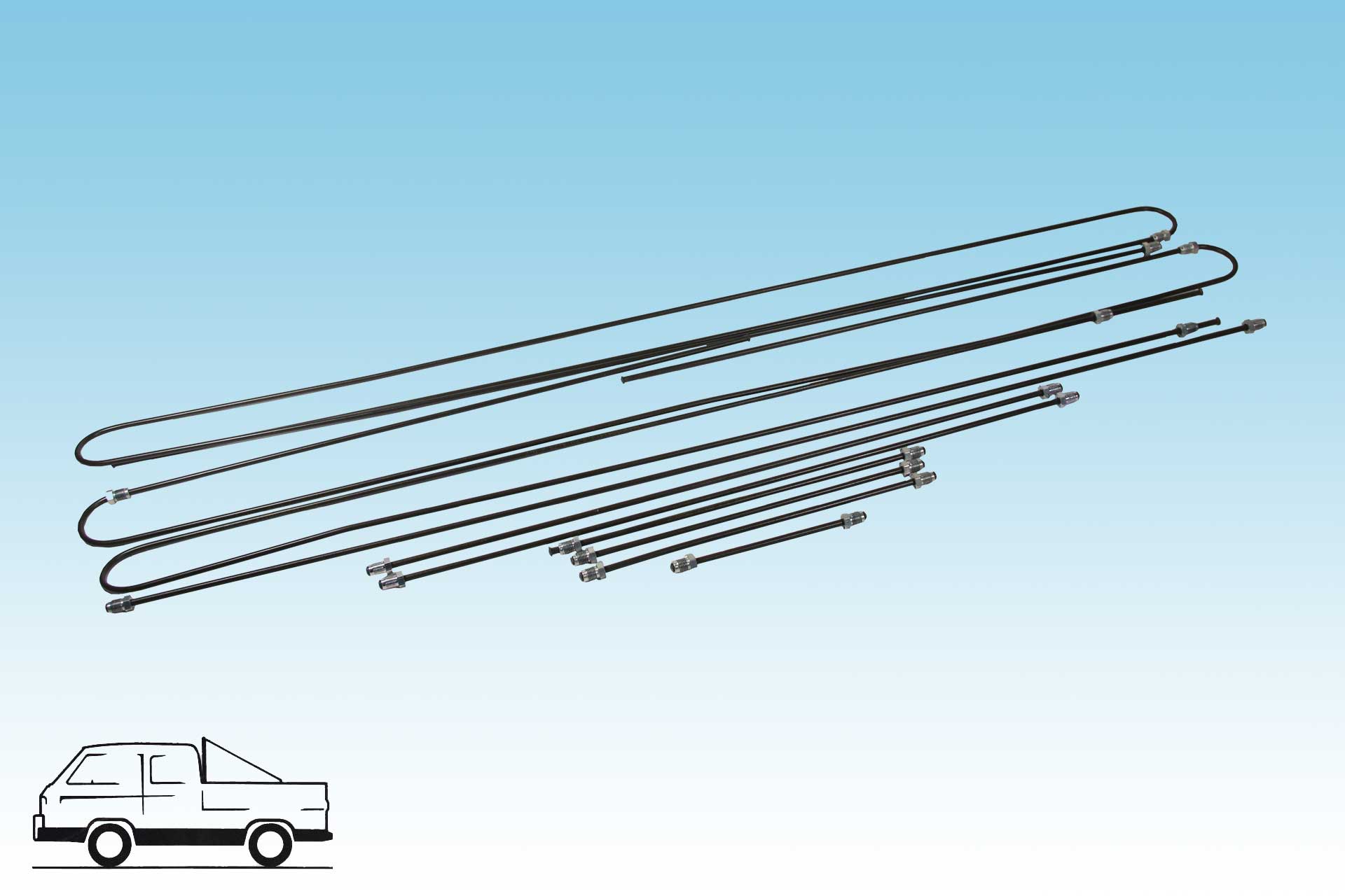 Bremsleitungssatz Bus T3 2WD 08/85 - 07/92 mit ABS