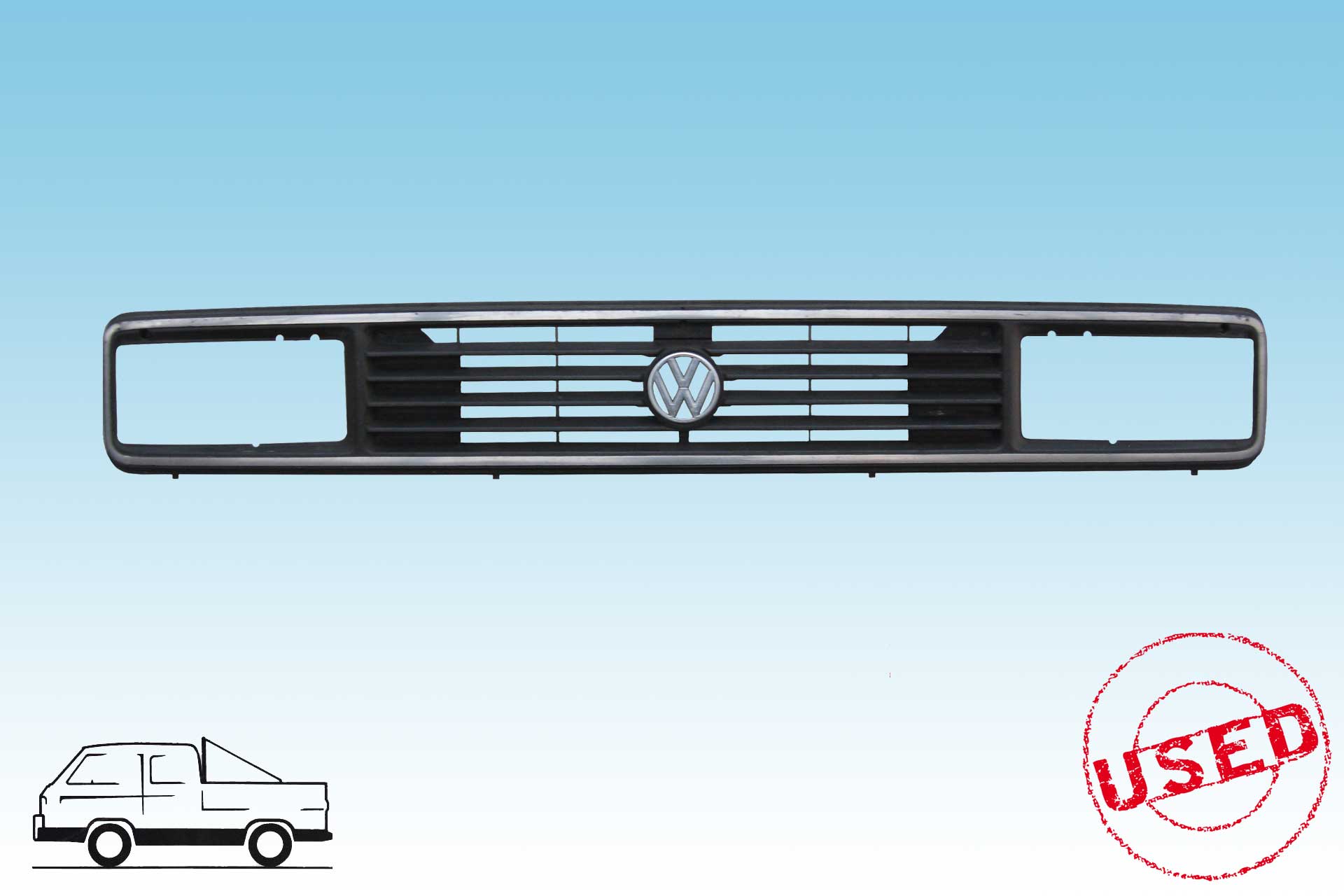 Doppelscheinwerfergrill T3 90 mm  Logo  gebraucht