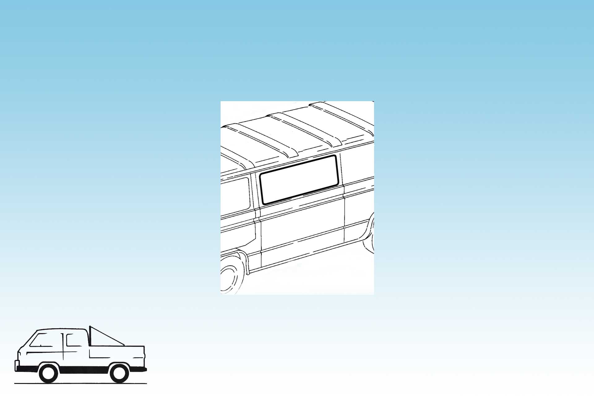 Seitenscheibendichtung T3  links `79 - `92 /  rechts bis `84